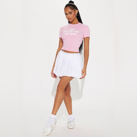 Fashion Nova Pink I Was Just Bored Top Medium - Picture 2 of 4